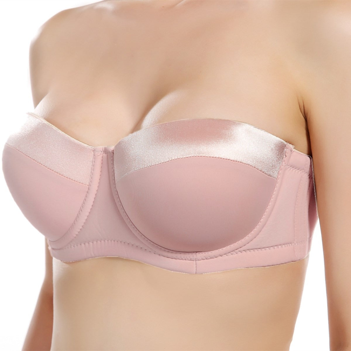 Soutien-Gorge Sans Bretelles Rose Clair